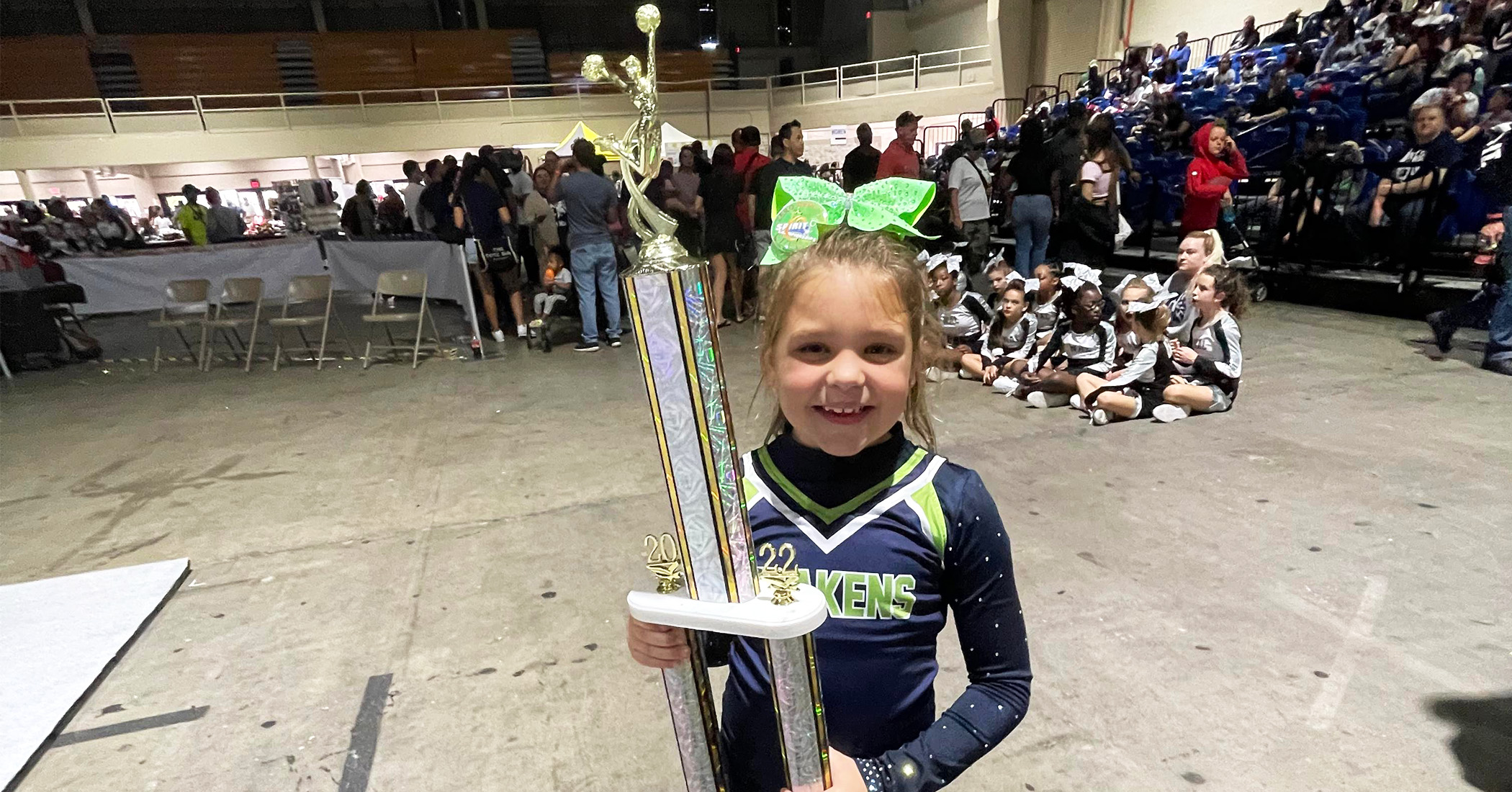 NextImg:Brave 8-year-old cheerleader competes solo when her team doesn’t show up, wins first place