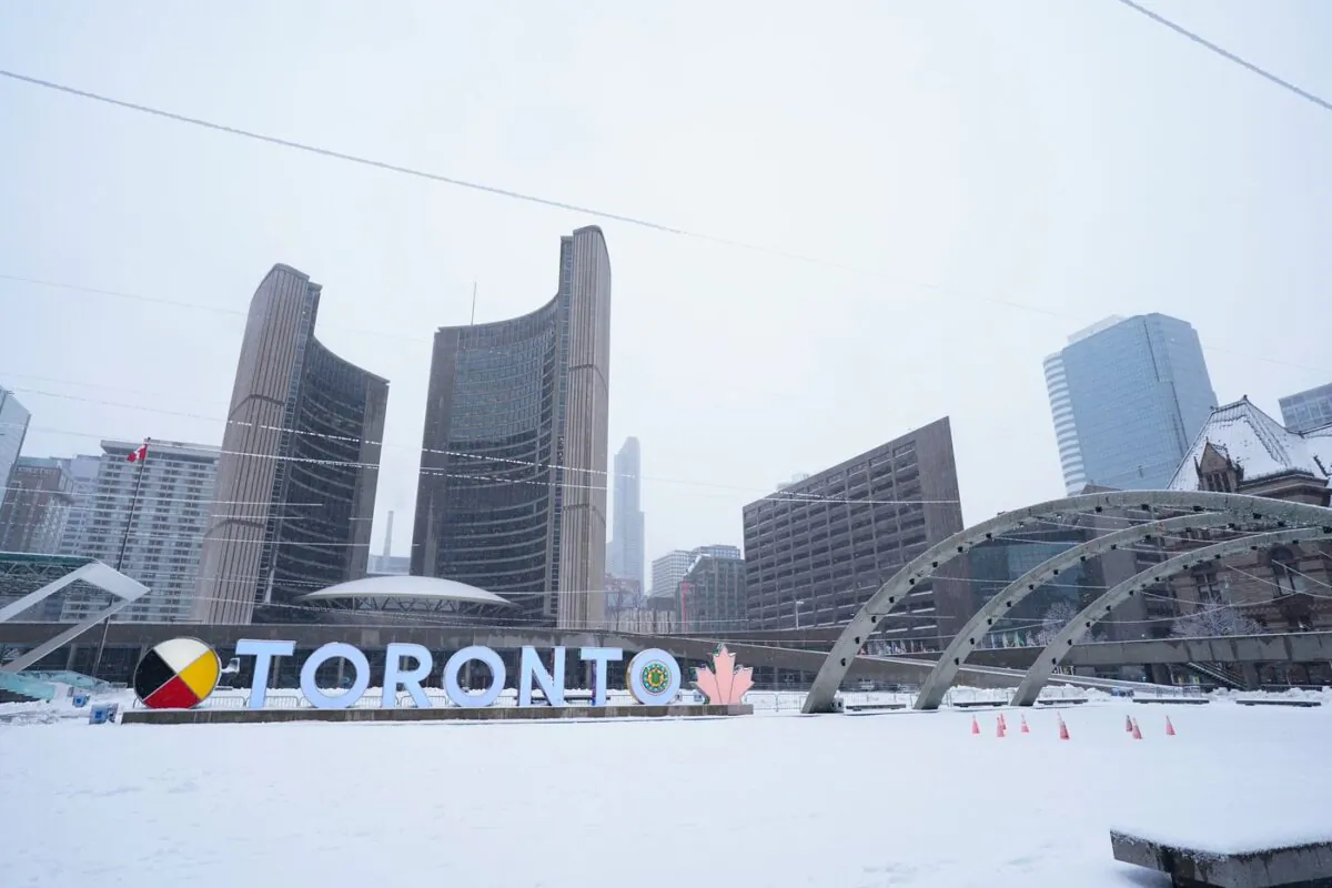 Toronto City Hall is pictured in Toronto, on March 4, 2023. (The Canadian Press/Arlyn McAdorey)