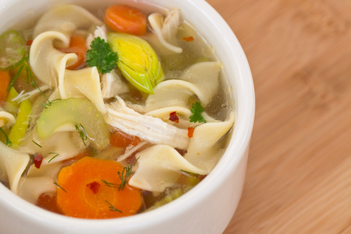 NextImg:Comforting Chicken Noodle Soup with Homemade Noodles (Recipe)