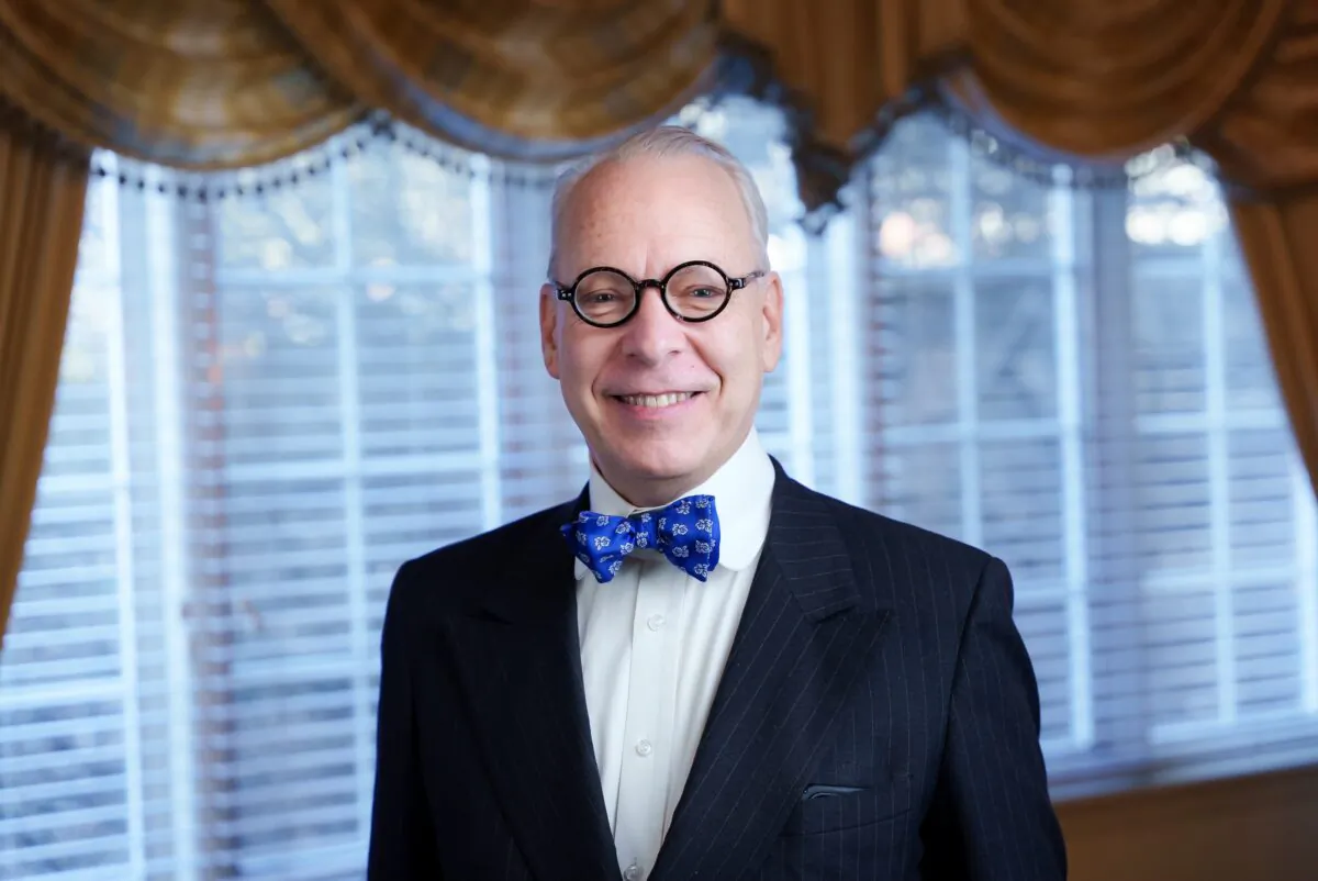 Jeffrey Tucker, founder and president of the Brownstone Institute. (Tal Atzmon/The Epoch Times)