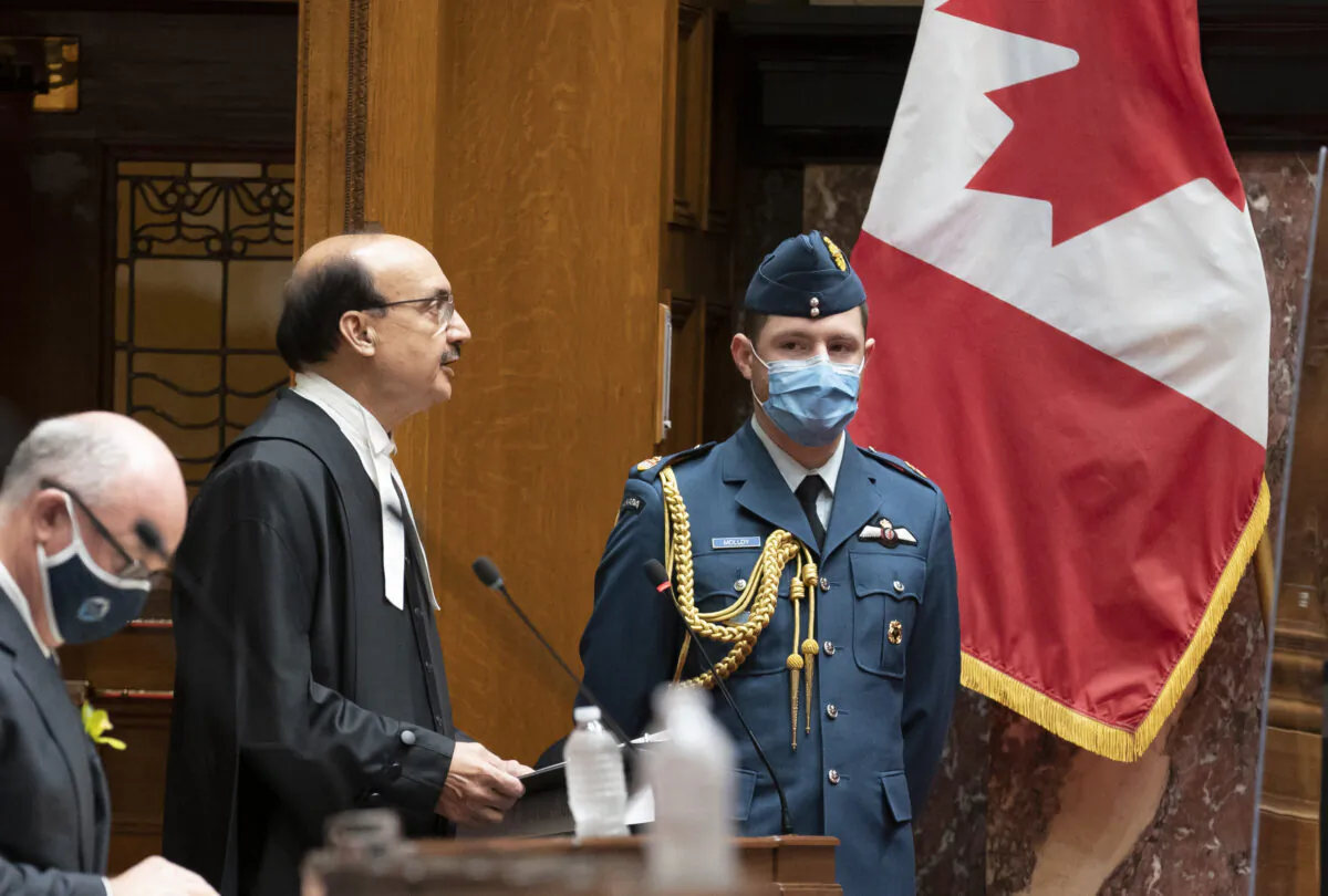 Speaker for the 42nd Parliament of the Legislative Assembly of British Columbia Raj Chouhan is seen in the Legislature in Victoria, B.C, on Dec. 7, 2020. (Jonathan Hayward/The Canadian Press)