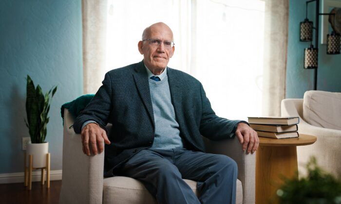 Victor Davis Hanson, classicist, military historian, and author of "The Dying Citizen," in Visalia, Calif. on Feb. 7, 2023. (York Du/The Epoch Times)