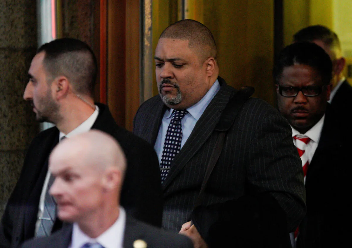Manhattan District Attorney Alvin Bragg in New York City on March 30, 2023. (Eduardo Munoz/Reuters)