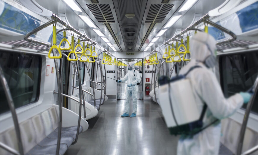 A recently published study found that probiotic-based cleaners completely eliminated pathogens in a subway train after 12 weeks of treatment. (Shutterstock)
