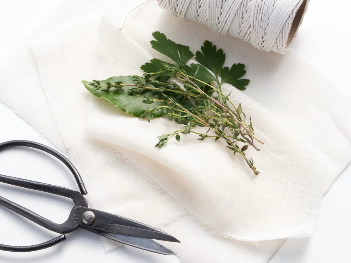 A bouquet garni is a bundle of herbs which does not require sewing. (JimCochrane1/Shutterstock)