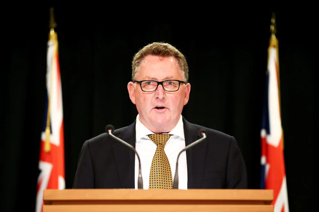 Reserve Bank Governor Adrian Orr speaks during a press conference at Parliament in Wellington, New Zealand, on March 26, 2018. (Hagen Hopkins/Getty Images)