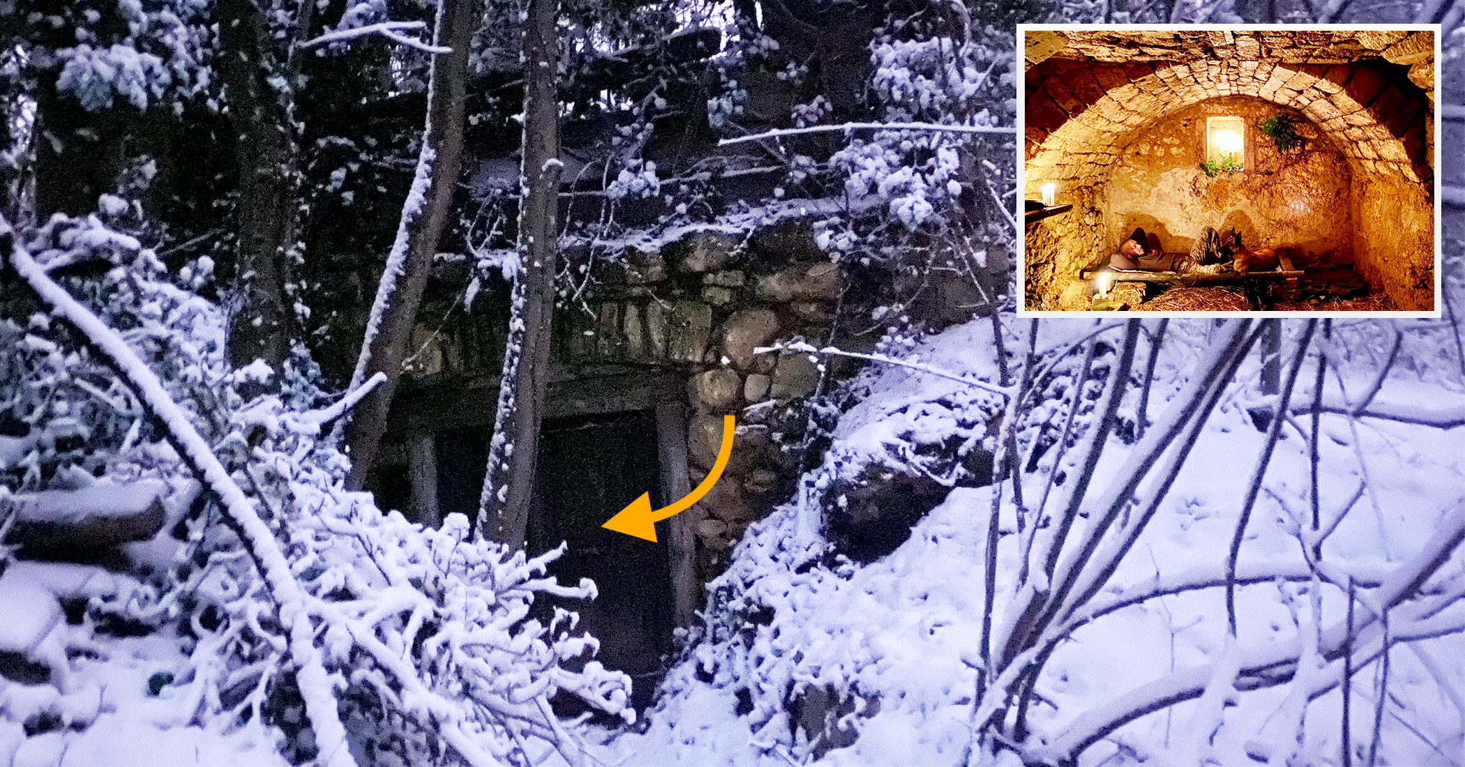 NextImg:VIDEO: Man and his dog turn abandoned bunker into warm, cozy blizzard shelter—check it out