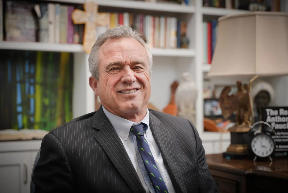 Robert F. Kennedy, Jr., founder of the non-profit Children's Health Defense, in Los Angeles, Calif., on Feb. 6, 2023. (York Du/The Epoch Times)