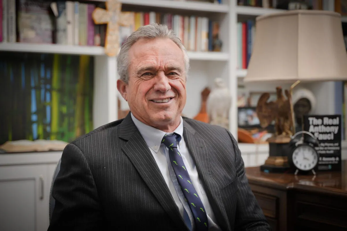 Robert F. Kennedy, Jr., founder of the nonprofit Children's Health Defense, in Los Angeles, Calif. on Feb. 6, 2023. (York Du/The Epoch Times)