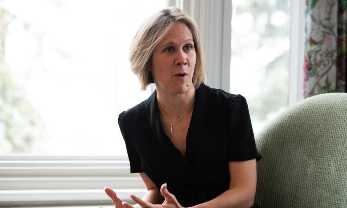 British High Commissioner to Canada Susannah Goshko, speaks during an interview in Ottawa, on April 5, 2023. (The Canadian Press/Spencer Colby)
