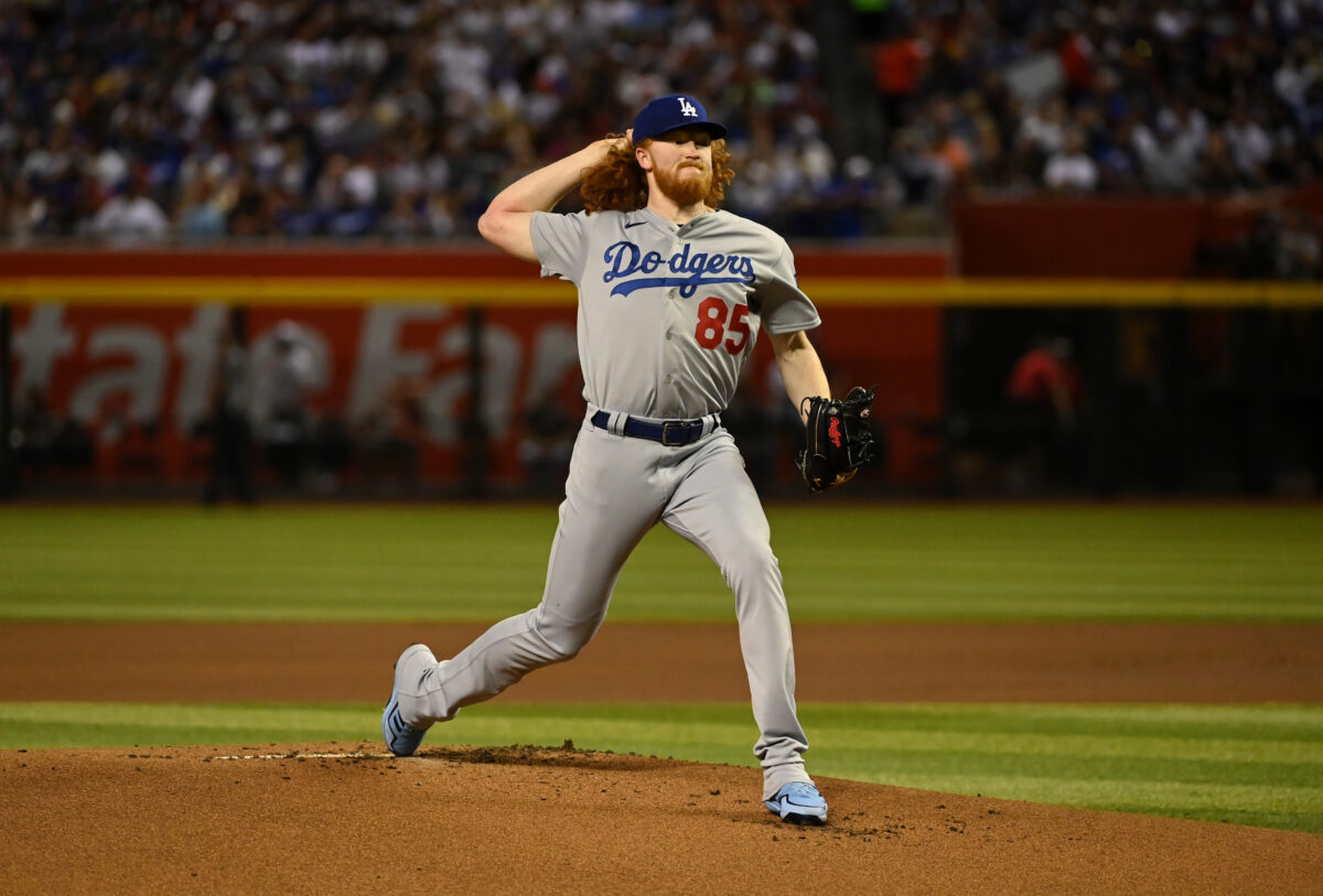 NextImg:May Throws 6 Impressive Innings, Dodgers Beat D-backs 5–2