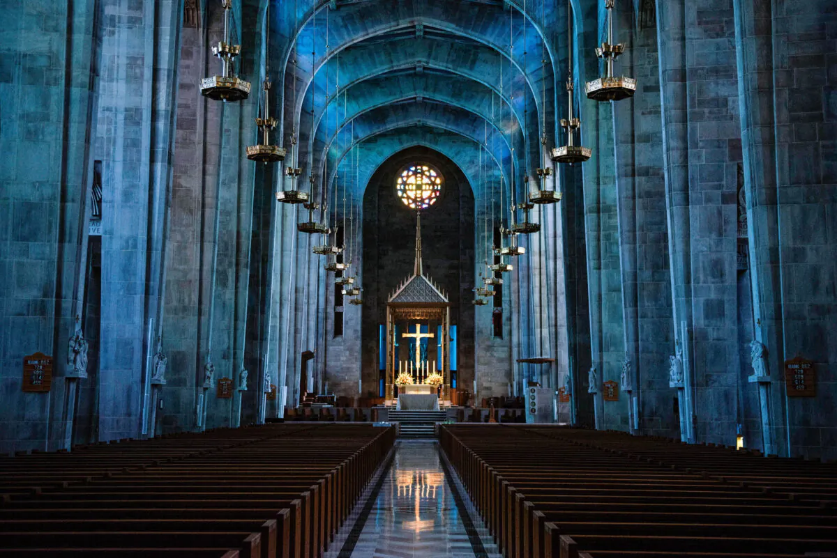 The Roman Catholic Archdiocese of Baltimore's Cathedral of Mary Our Queen is seen in Baltimore, Maryland, on June 23, 2017. (Brendan Smialowski/AFP via Getty Images)