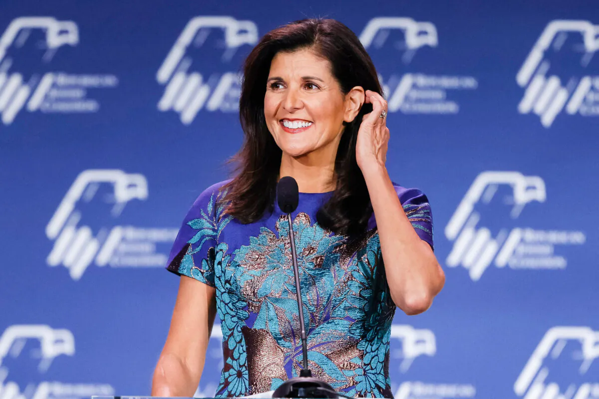 Former South Carolina Gov. Nikki Haley speaks at the Republican Jewish Coalition Annual Leadership Meeting in Las Vegas, Nev., on Nov. 19, 2022. (Wade Vandervort/AFP via Getty Images)