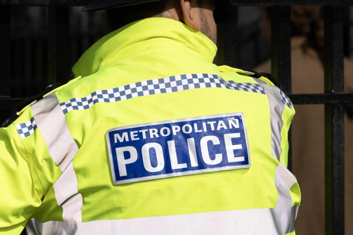 Metropolitan Police officers outside the Houses of Parliament in London on March 21, 2023. (Dan Kitwood/Getty Images)