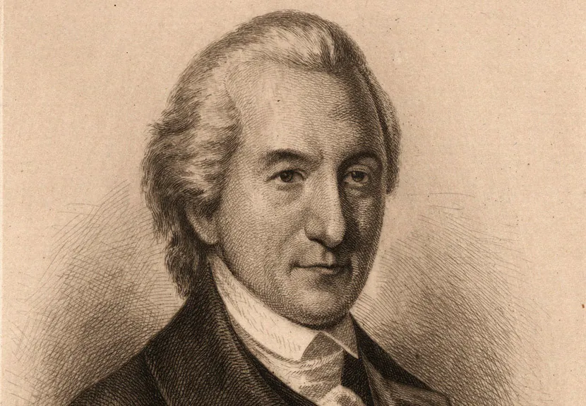 John Dickinson (1732–1808). Etching (1888) by Albert Rosenthal, after a painting by Charles Willson Peale. (New York Public Library Digital Collections)