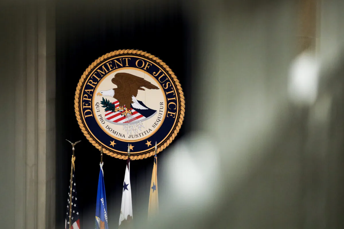 The Department of Justice in Washington on Jan. 14, 2020. (Samira Bouaou/The Epoch Times)