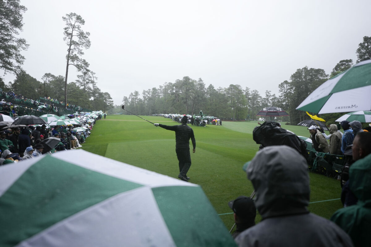 NextImg:Woods Makes Cut, Last Among Those Still Playing at Masters