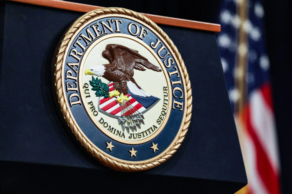 The Department of Justice in Washington on Jan. 14, 2020. (Samira Bouaou/The Epoch Times)