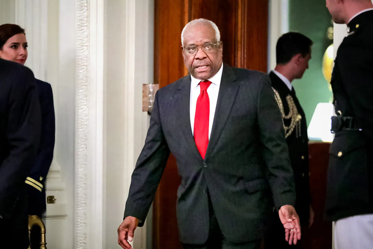 Supreme Court Associate Justice Clarence Thomas at the White House on Oct. 8, 2018. (Chip Somodevilla/Getty Images)