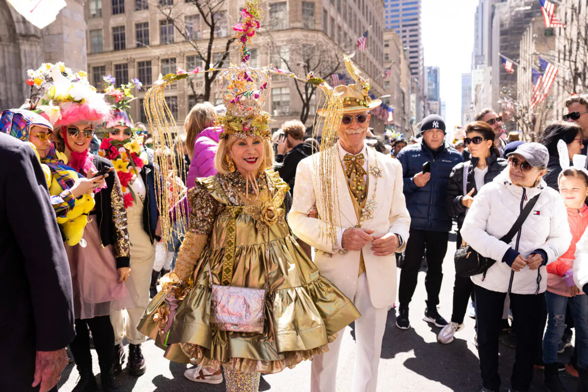 The Easter Parade and Bonnet Festival in New York City on April 9, 2023. (Larry Dye/The Epoch Times)