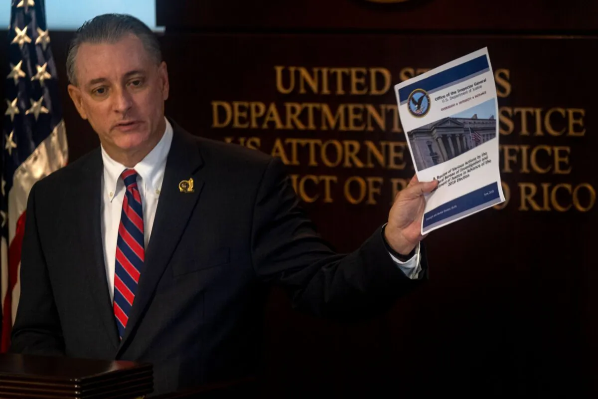 U.S. Attorney for the District of Puerto Rico, Stephen Muldrow, speaks during a news conference in San Juan, Puerto Rico, on Aug. 17, 2020. (Ricardo Arduengo/AFP via Getty Images)