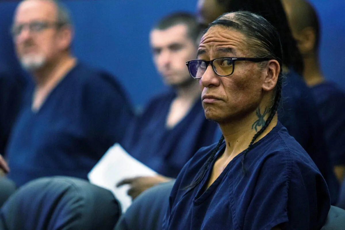 Nathan Chasing Horse sits in court in Las Vegas on April 3, 2023. (Ty O'Neil/AP Photo)