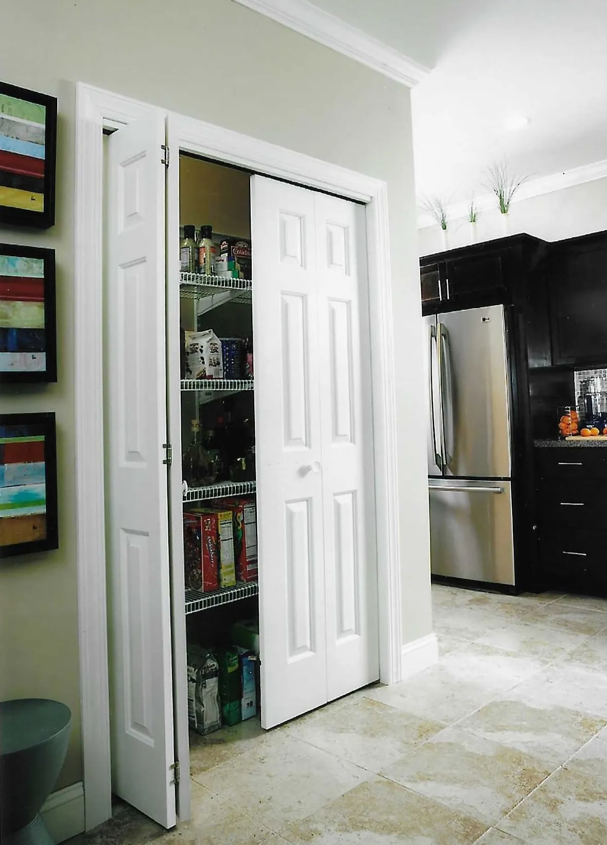If you have bifold doors in a bedroom or hallway that resist easy opening and closing, consider replacing the door panels and hardware,
