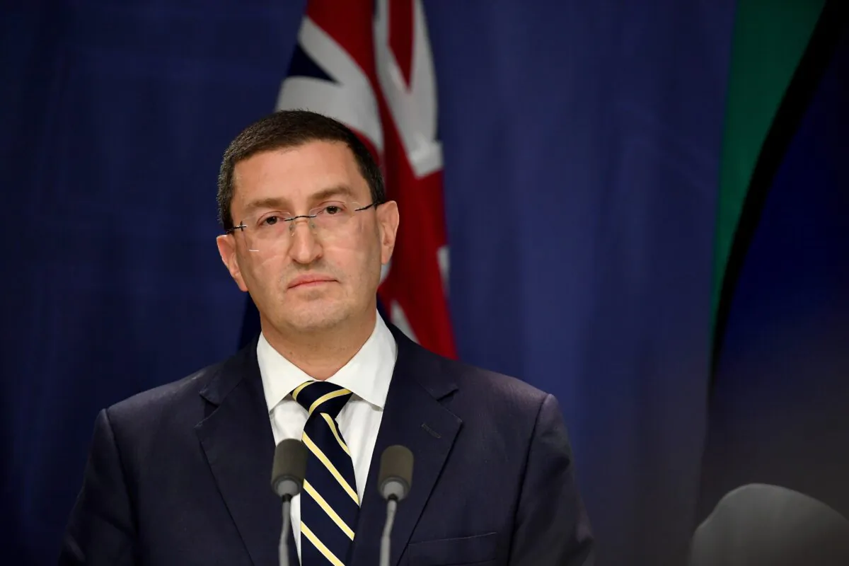 Australian MP Julian Leeser speaks to media during a press conference in Sydney, Australia, on April 11, 2023. (AAP Image/Bianca De Marchi)