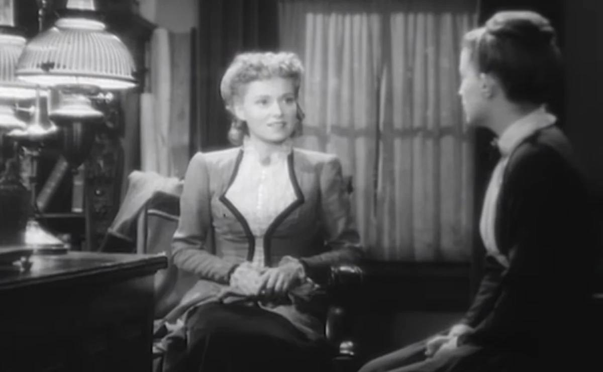 A cropped screenshot from "Cheers for Miss Bishop" (1941). (Public Domain)