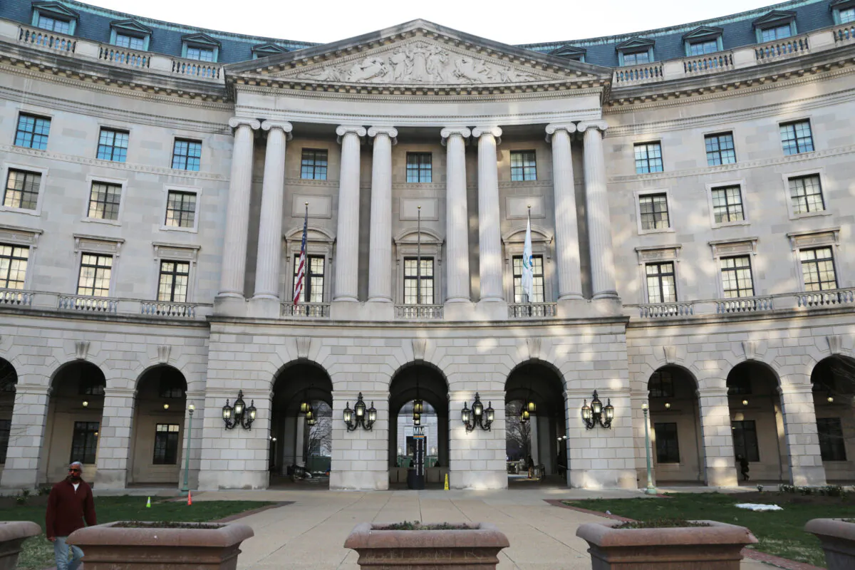 The Environmental Protection Agency headquarters in Washington, on March 23, 2023. (Richard Moore/The Epoch Times)