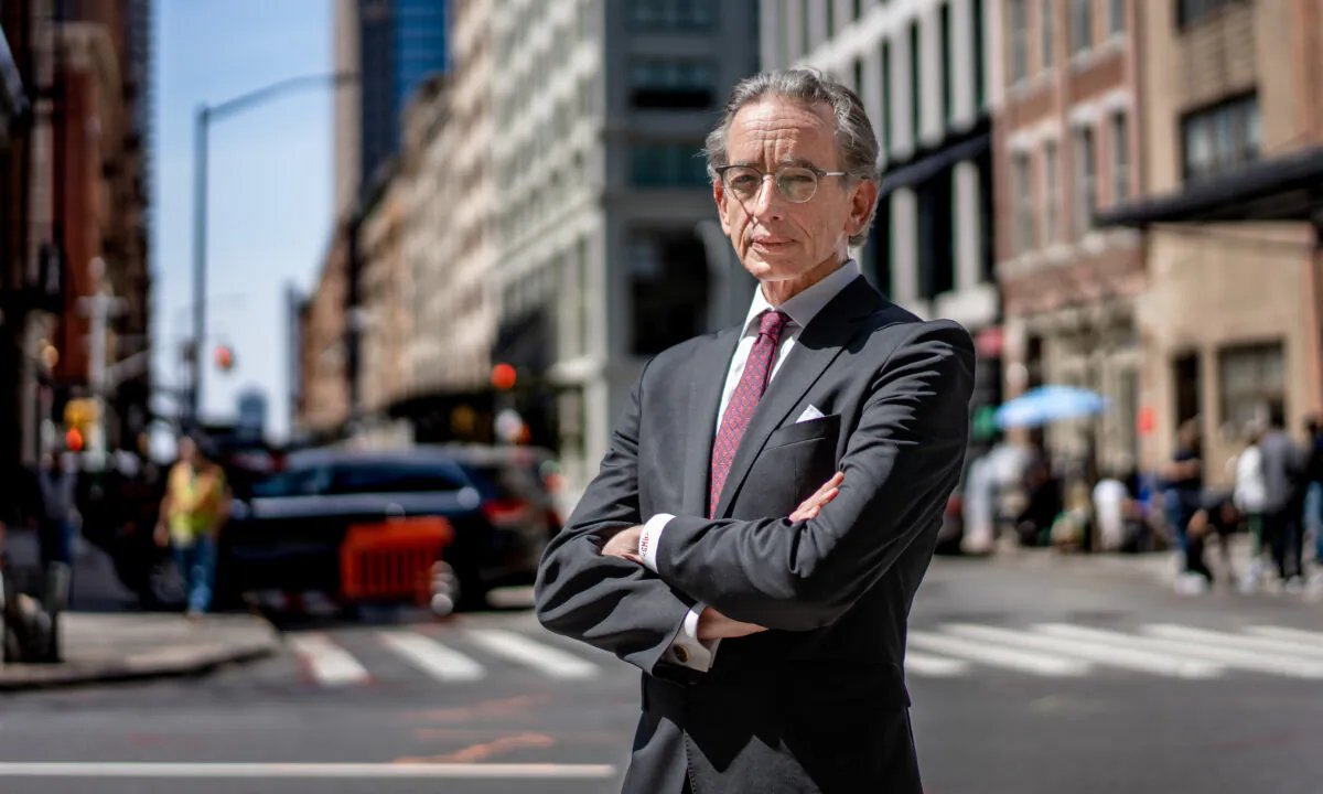 Attorney Albert Watkins in New York City on April 11, 2023. (Samira Bouaou/The Epoch Times)