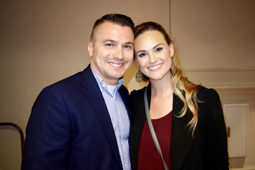 Thomas and Amara Duckett enjoyed Shen Yun's evening performance at The Classic Center, in Athens, on April 11, 2023. (Yeawen Hung/The Epoch Times)