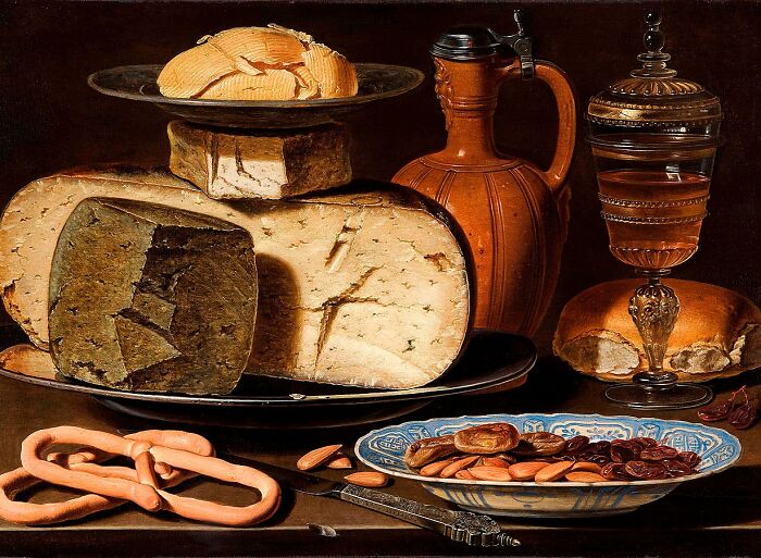 NextImg:An Abundant Table: ‘Still Life With Cheeses, Almonds and Pretzels’ by Clara Peeters