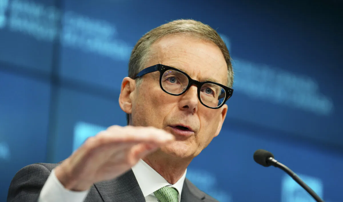 Bank of Canada Governor Tiff Macklem holds a press conference in Ottawa on April 12, 2023. (The Canadian Press/Sean Kilpatrick)