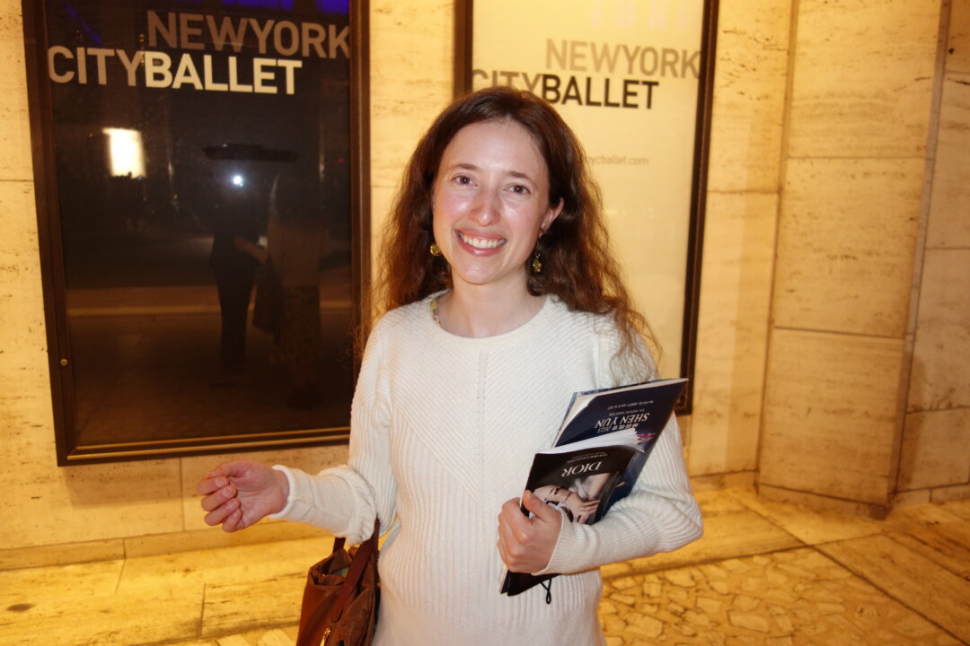 Audrey Fernandez Fraser at Shen Yun Performing Arts at the Lincoln Center, New York on April 12, 2023. (Lily Yu/The Epoch Times)