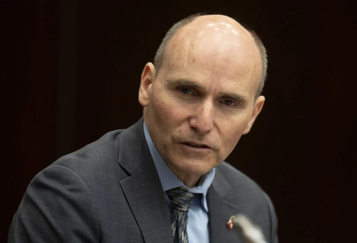 Minister of Health Jean-Yves Duclos waits to appear before the Standing Committee on Health in Ottawa on March 23, 2023. (The Canadian Press/Adrian Wyld)