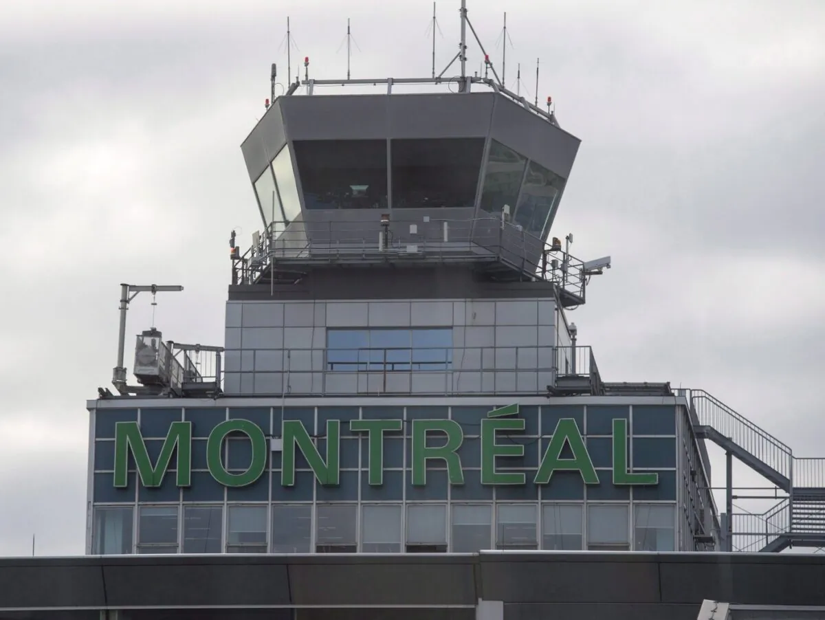 The control tower at Trudeau airport is seen in Montreal on Dec. 8, 2015. (The Canadian Press/Ryan Remiorz)