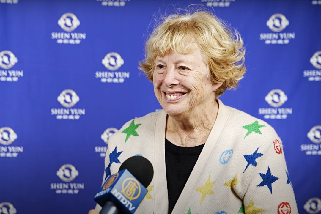 Deirdre Tarrant enjoyed Shen Yun Performing Arts at St. James Theatre in Wellington, New Zealand, on April 13, 2023. (NTD Television)