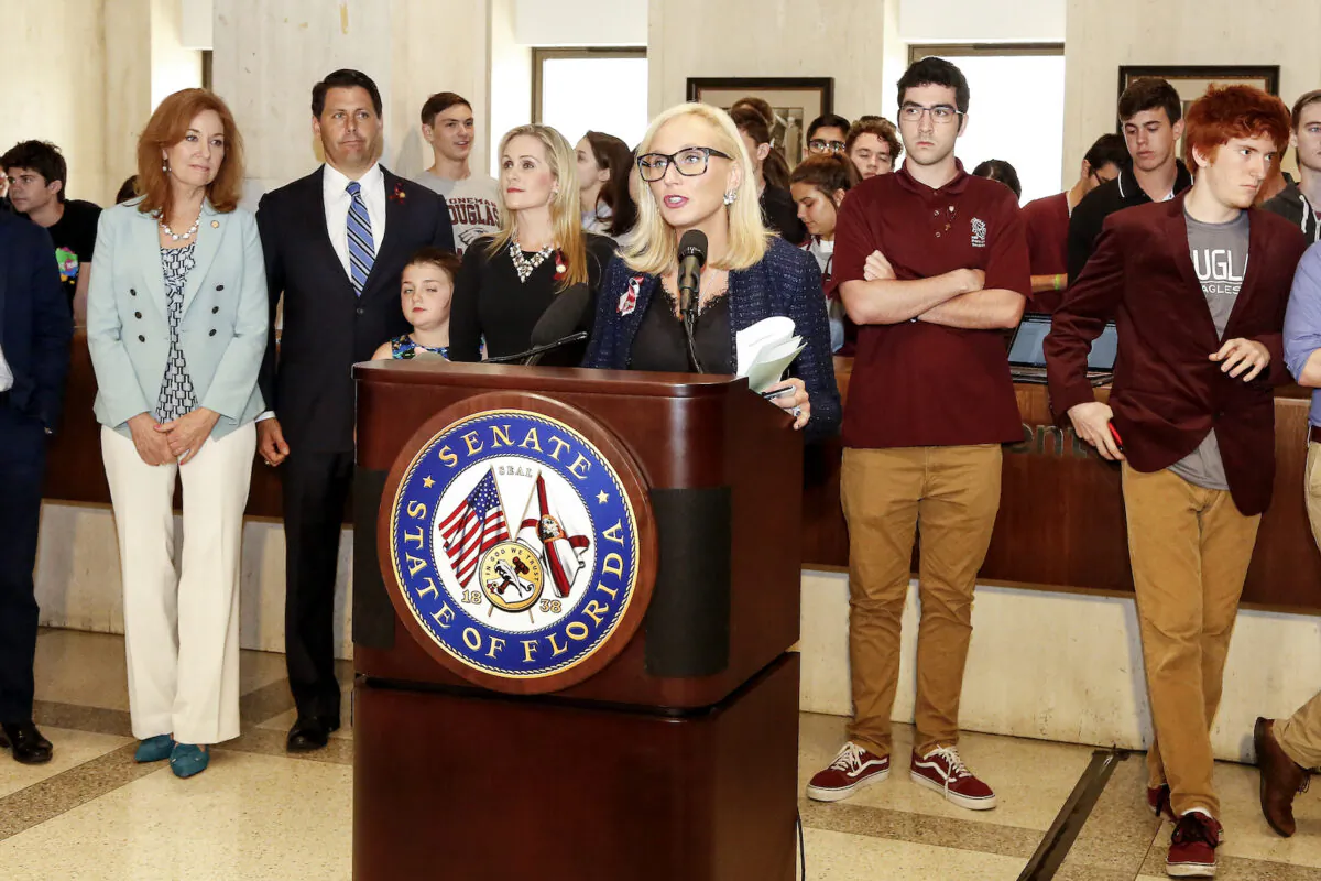Florida's Democratic State Sen. Lauren Book at the Florida State Capitol Building in Tallahassee, Fla., on Feb. 21, 2018. (Don Juan Moore/Getty Images)