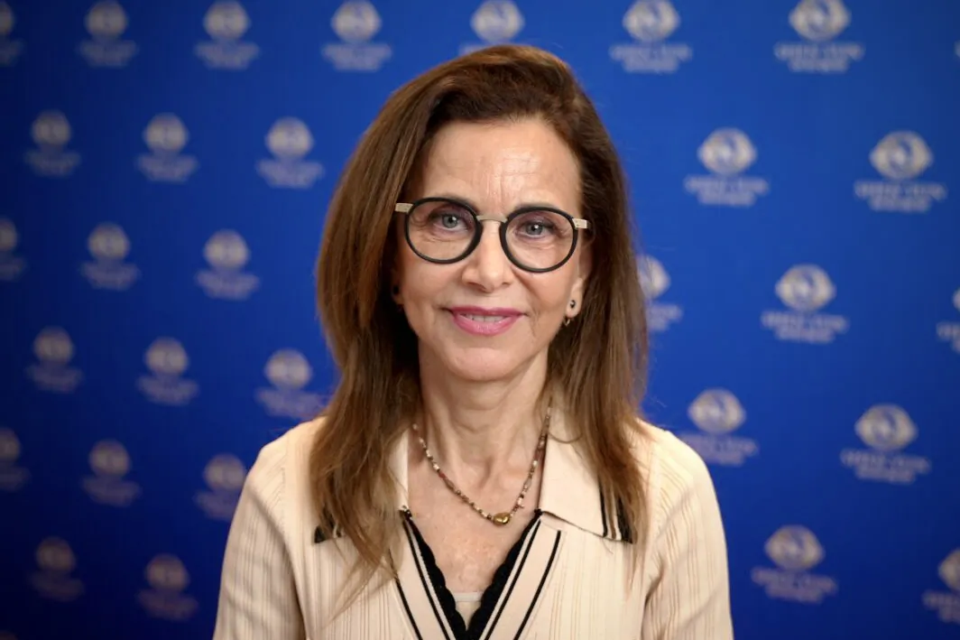 Ronit Tirosh attended Shen Yun Performing Arts at the The Shlomo Lahat Opera House, in Tel Aviv, on April 8, 2023. (NTD)