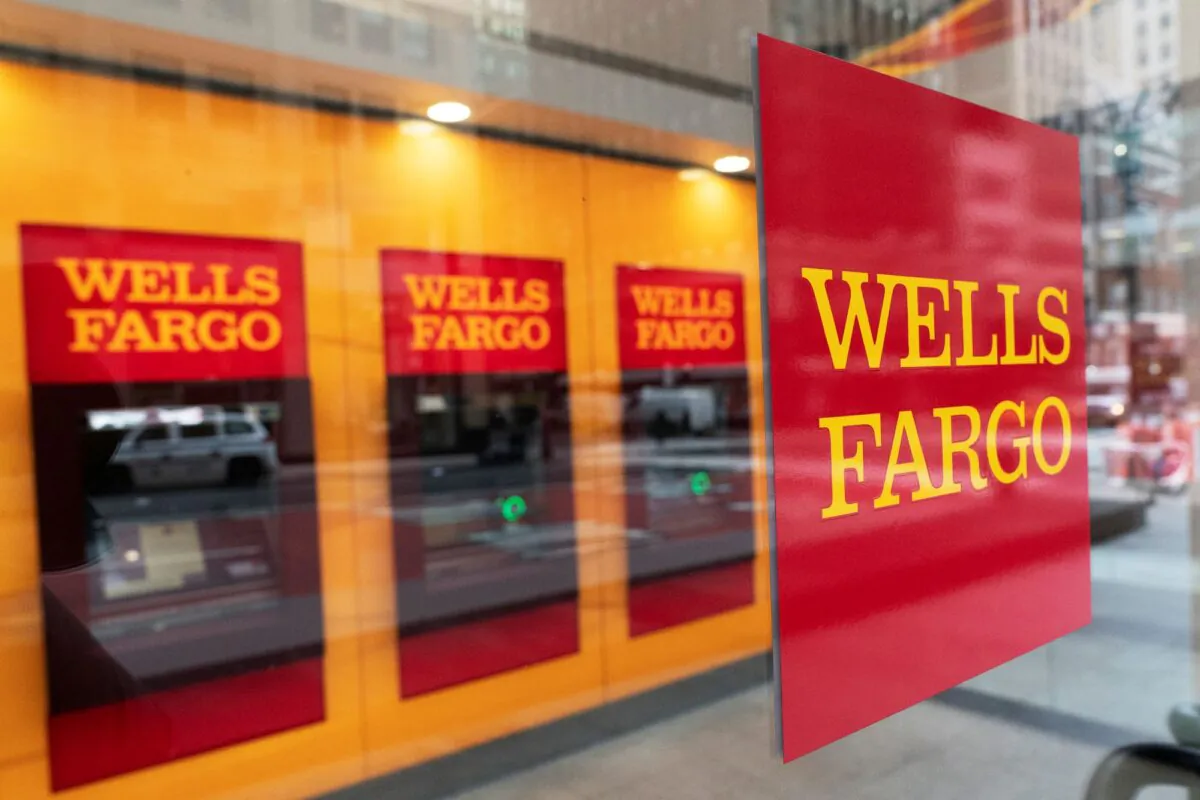 A Wells Fargo office in New York on Jan. 13, 2021. (Mark Lennihan/AP Photo)