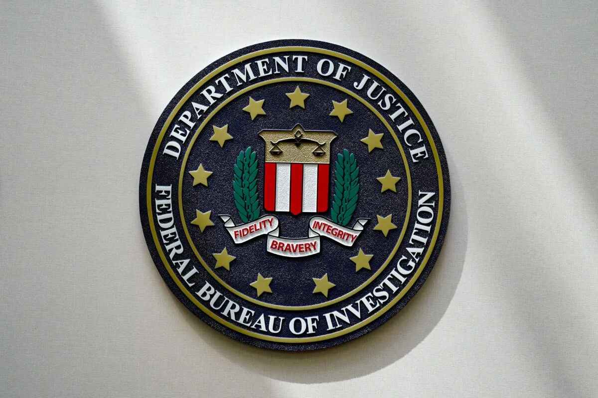 The FBI seal is pictured in Omaha, Neb., on Aug. 10, 2022. (Charlie Neibergall/AP Photo)