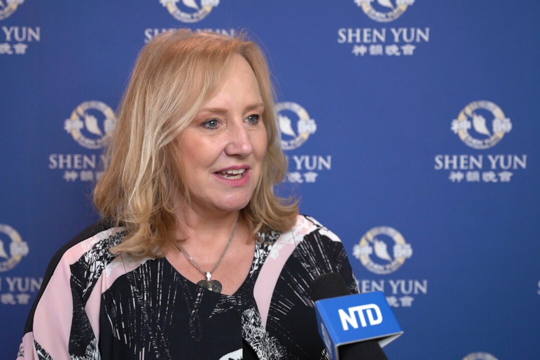 Marion King, an executive in the financial industry, attended Shen Yun Performing Arts at Eventim Apollo, in London on April 14, 2023. (The Epoch Times)