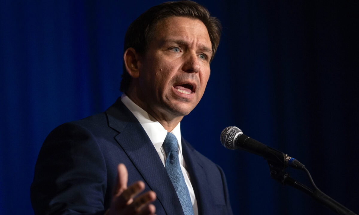 NextImg:DeSantis Interrupted by Protesters During GOP Fundraising Event