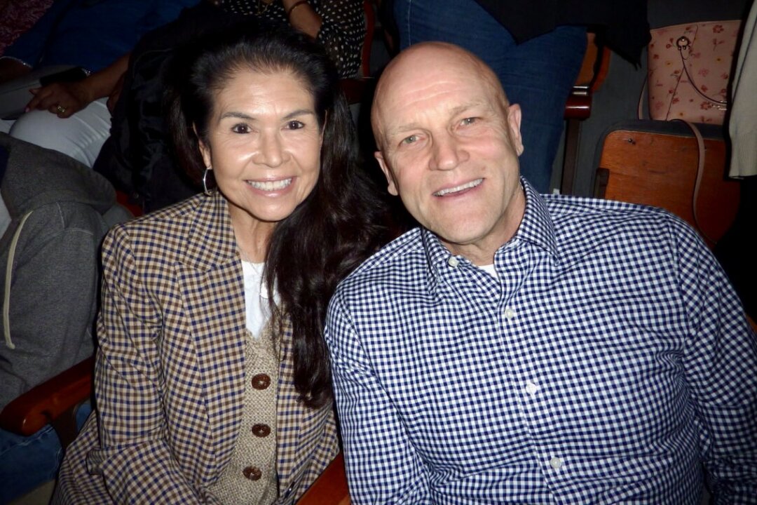 Linda Ives and Phil Rymiszewski enjoyed Shen Yun Performing Arts at Miller Theater, in Philadelphia, on the evening of April 15, 2023. (Tony Dang/The Epoch Times)