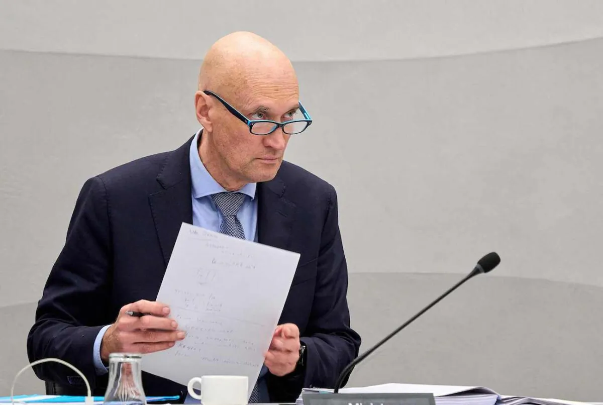 Dutch Public Health, Welfare and Sport minister Ernst Kuipers speaks during a debate on acute care in the House of Representatives in The Hague, on Nov. 9, 2022. (Phil Nijhuis/ANP/AFP via Getty Images)