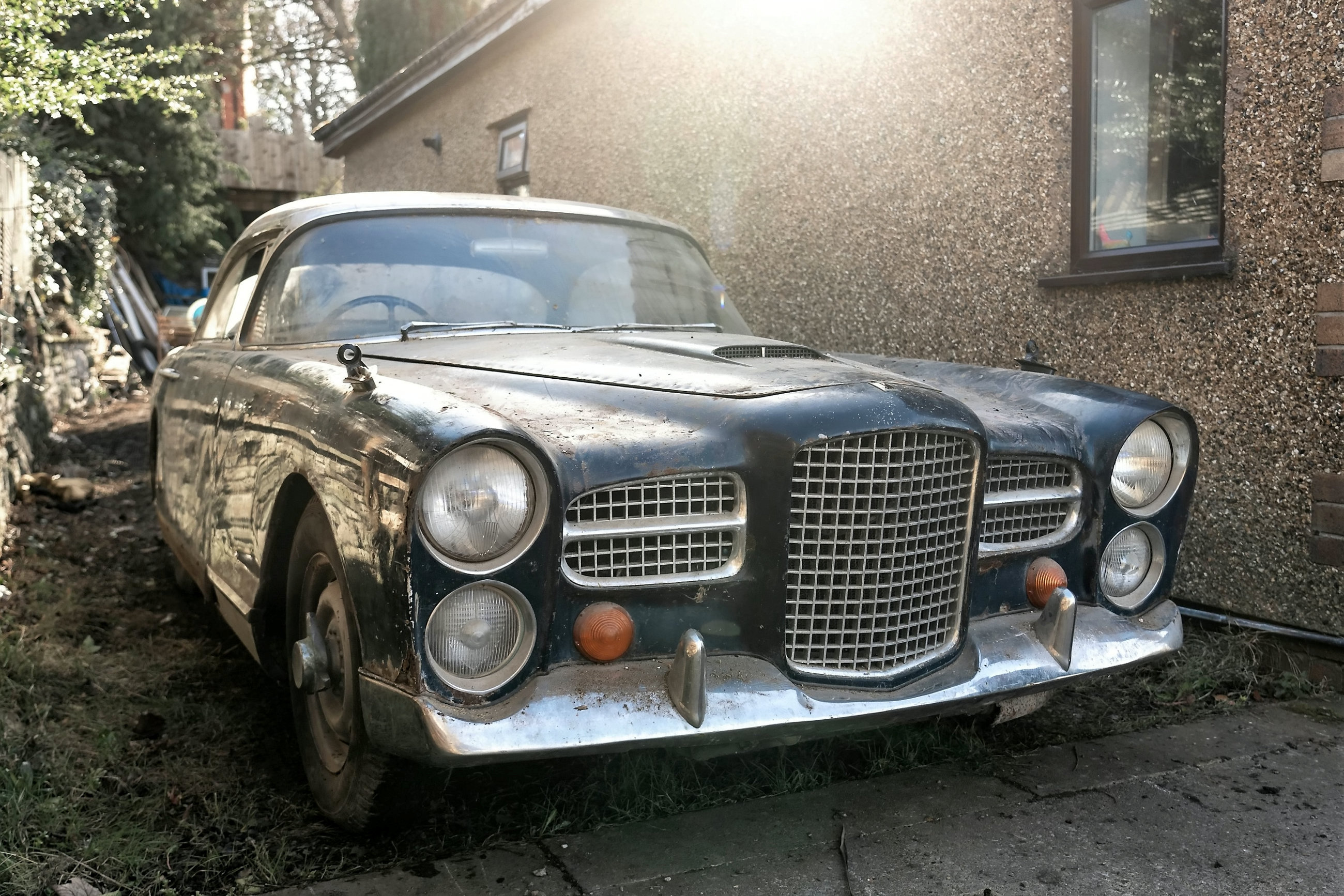 facel vega hk500 rusted in storage 50 years going aunction