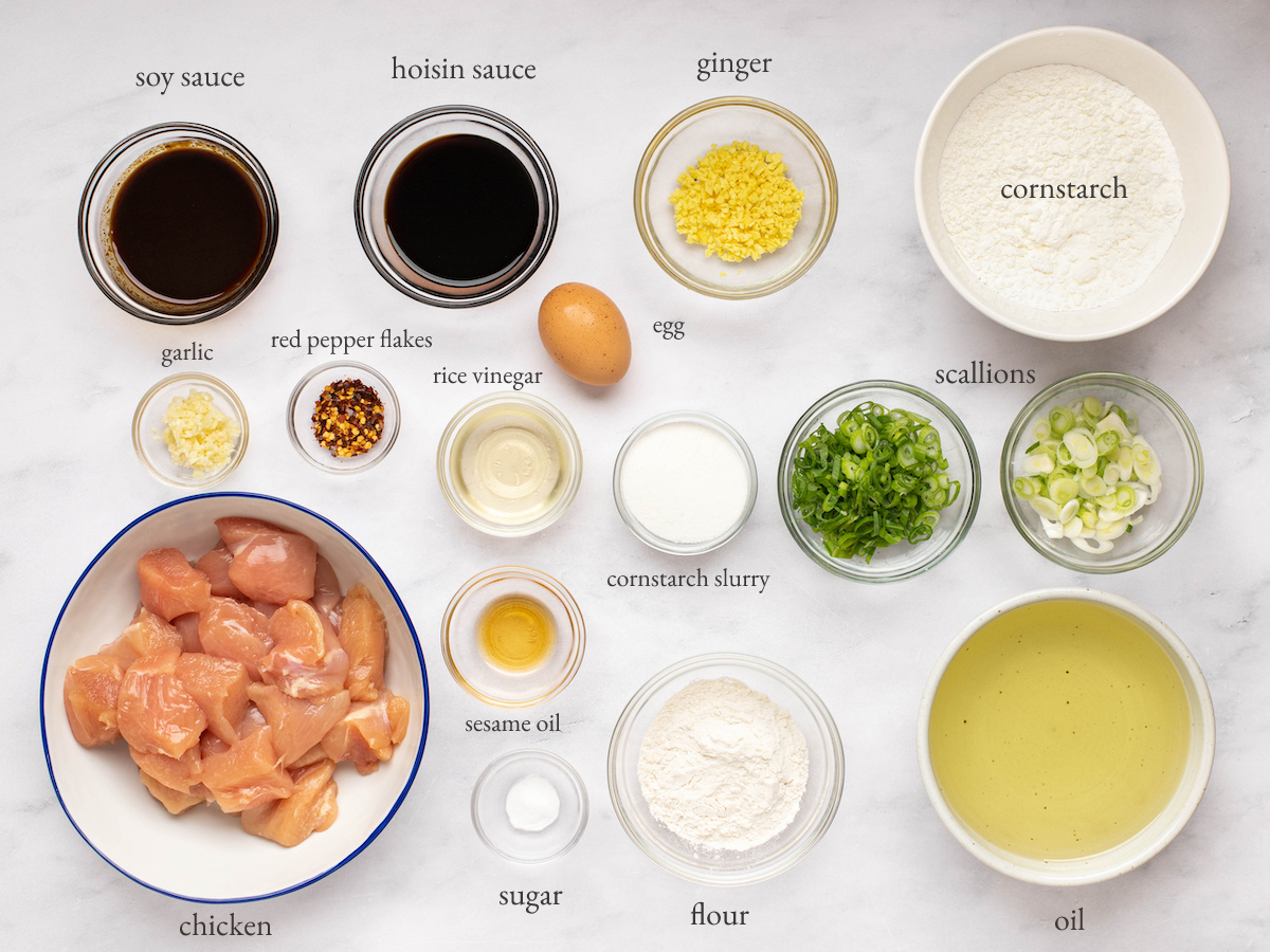 Ingredients for General Tso’s Chicken