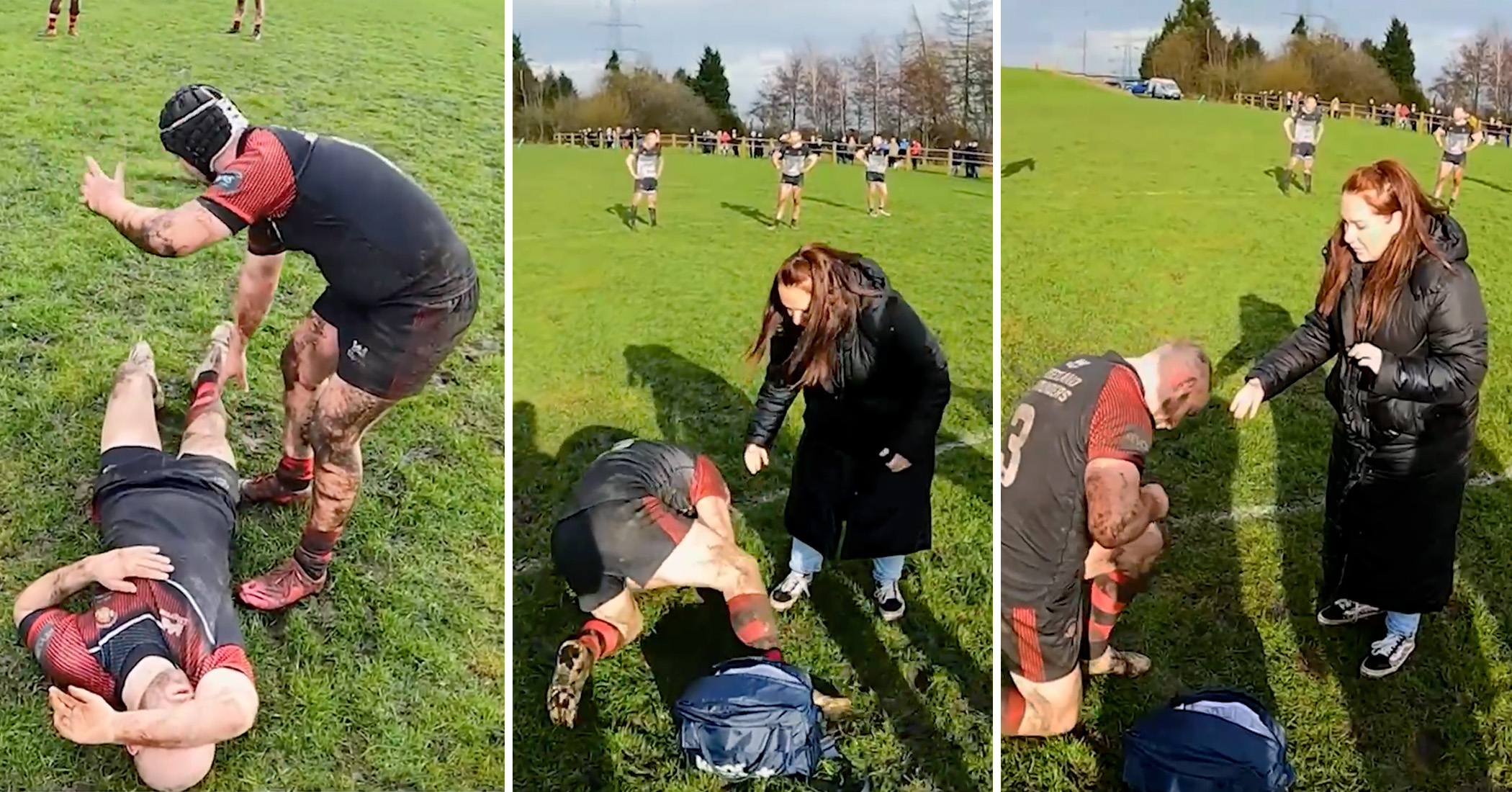 NextImg:Rugby player’s girlfriend was ‘shocked’ when her boyfriend injured himself during a match, but then this happens