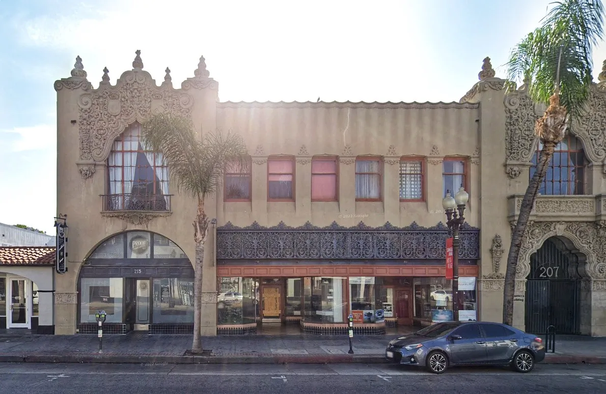 The Proof Bar & Lounge at 215 N. Broadway in Santa Ana, Calif., in a street image. (Screenshot via GoogleMaps.com)